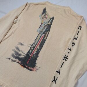 Vintage 1987 Beastie Boys Licensed to Ill Tour Shirt Long Sleeve Large Beige 80s